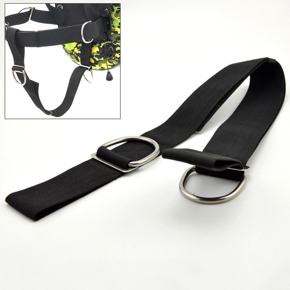 Premium Dive Crotch Strap with Loop 50mm Crotch Straps BCD Accessory Black