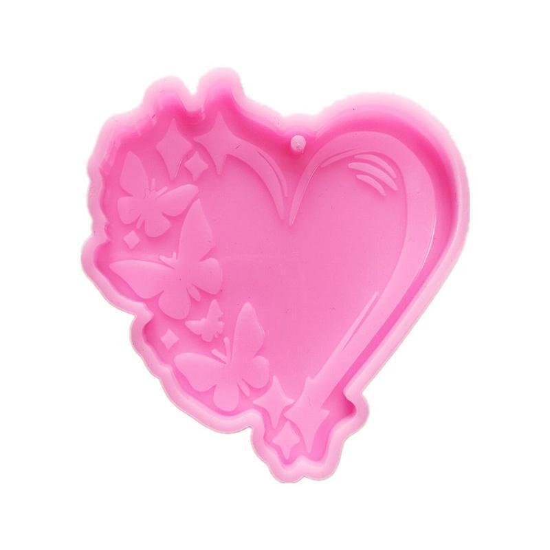 Heart Shape Keychain Mould Crystal Epoxy Creative Silicone Mould Love Gift