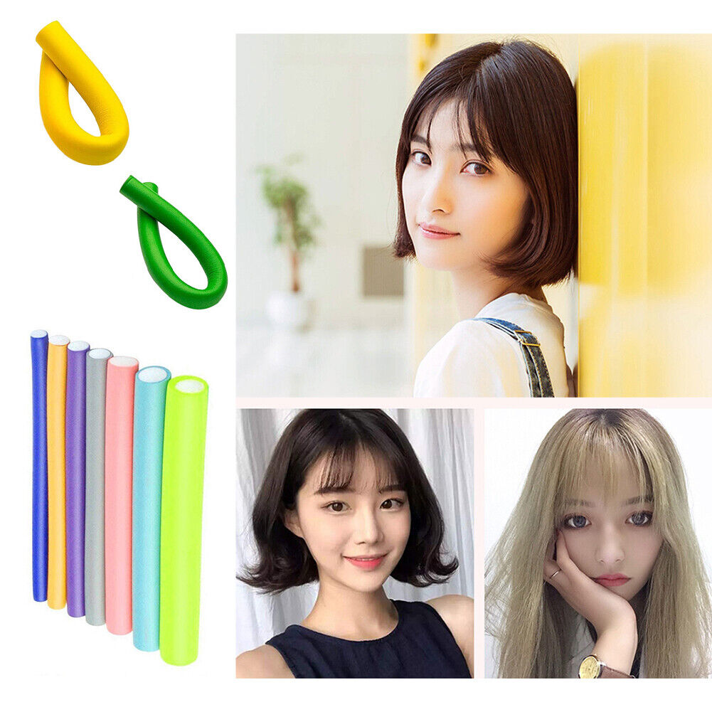 42pcs Heatless Hair Curling Rod Soft Flexible Hair Roller Ribbons Random