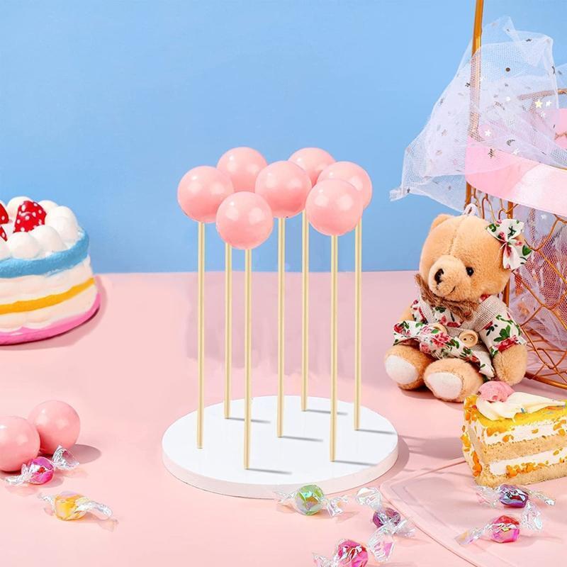Cake Lollipop Holder 2 Pcs Clear Display Stand Candy Bracket Storage Rack