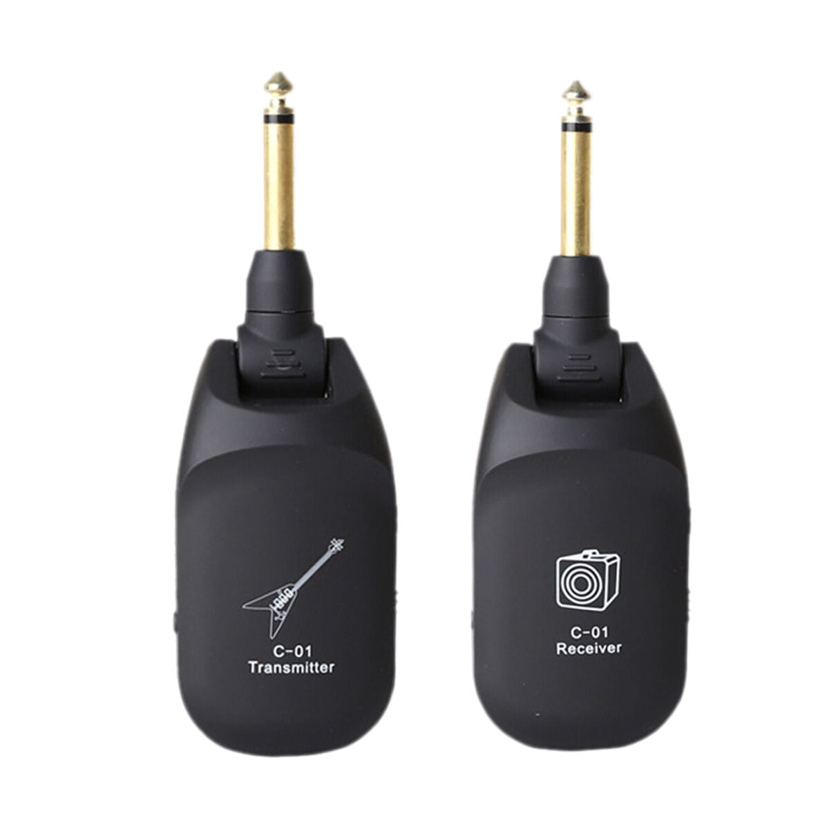 Professional UHF Guitar  Guitar Transmitter Receiver Black 43x17x110mm