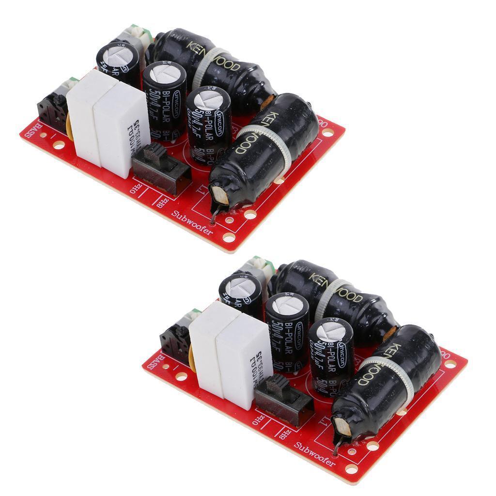 2x Bass Subwoofer Second-order Crossover Frequency Divider DIY Home Theater