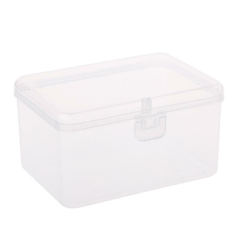 Small Transparent Storage Box Cards Chip Hardware Case Holder Jewelry Organizer