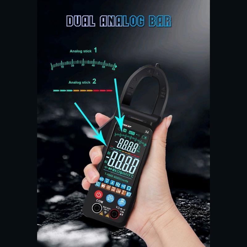 Portable Clamp Meter Fast Accurately Measures Voltage Current Amp Resistance