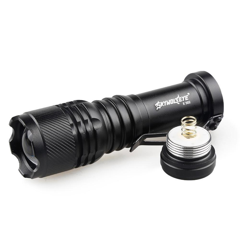 Skywolfeye XPE LED Flashlight Torch Zoomable Outdoor Home Emergency Light