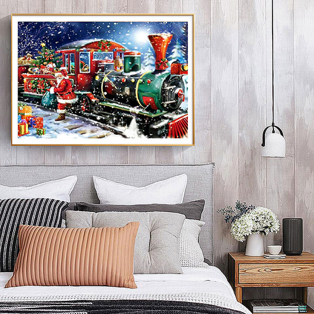 Christmas Train 5D DIY Full Drill Diamond Painting Cross Stitch Home Decor