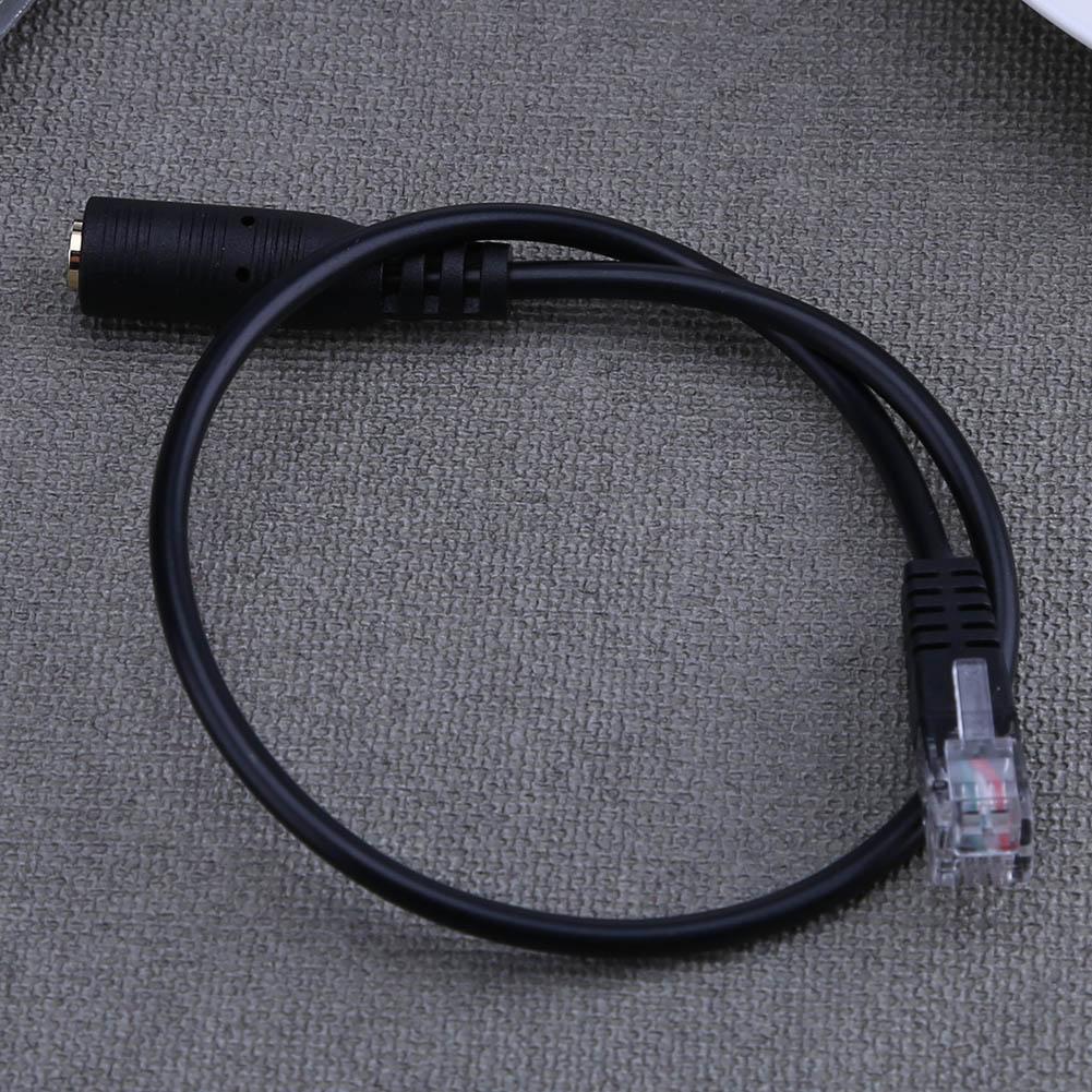 1pc 3.5mm Audio Jack Female to Male RJ9 Plug Adapter Converter Cable