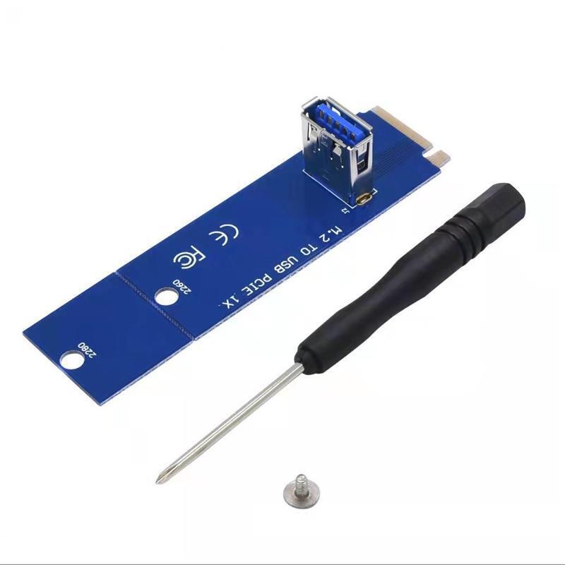 M.2 NGFF- to PCI-E X16 Riser Card M2 M Key to USB 3.0 Adapter for Bitcoin Miner