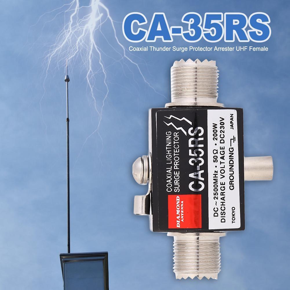 Coaxial Thunder Surge Protector Arrester UHF Female to Female Connector