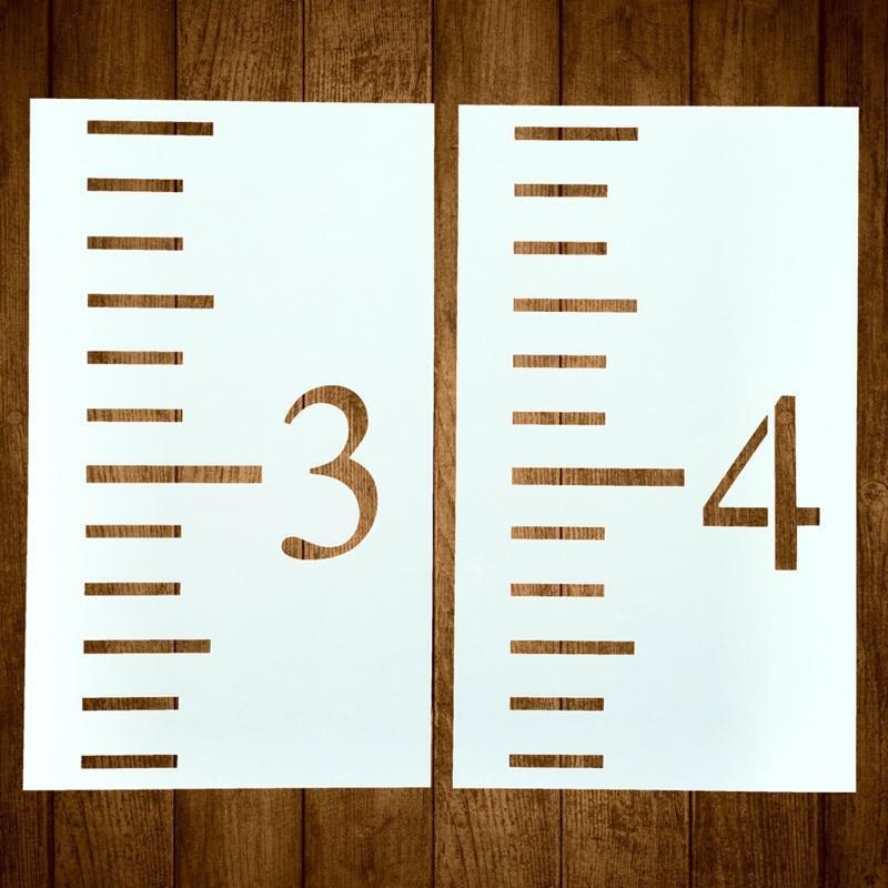 6Pcs Plastic Drawing Template Scale Ruler Stencil Hollow Blank Plastic Ruler