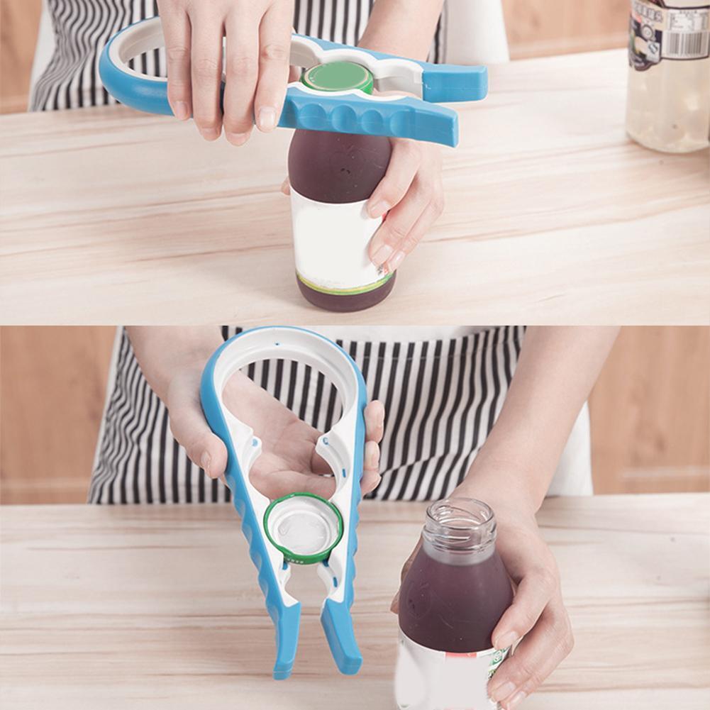 Multi-function 4 In 1 Bottle Opener for Opening Big and Small Bottle Caps