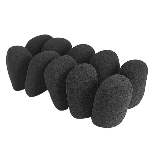 10Pcs Black Microphone Grill Foam Cover Audio Mic Shield Sponge Cap Holder