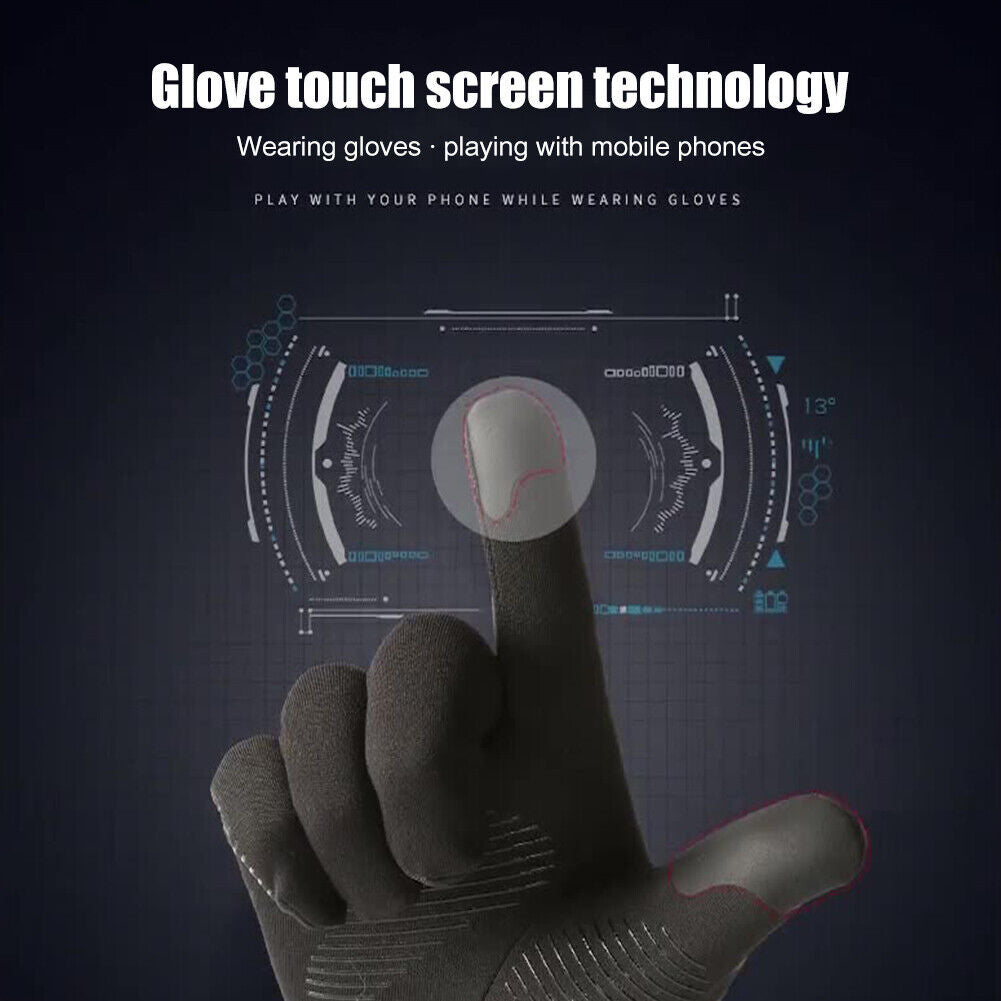 1 Pair Winter Bike Cycling Gloves Touch-Screen Mittens for Men Women (M)