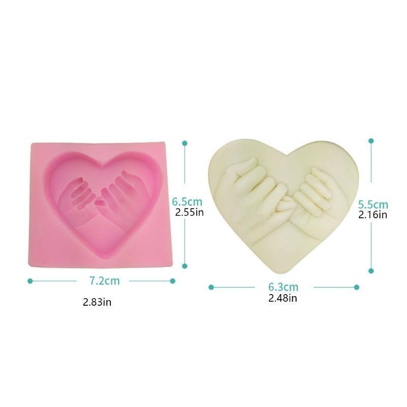 Heart Shape Hand Hook Soap Molds Chocolate Candy Molds Cake Soap Decorating Gift