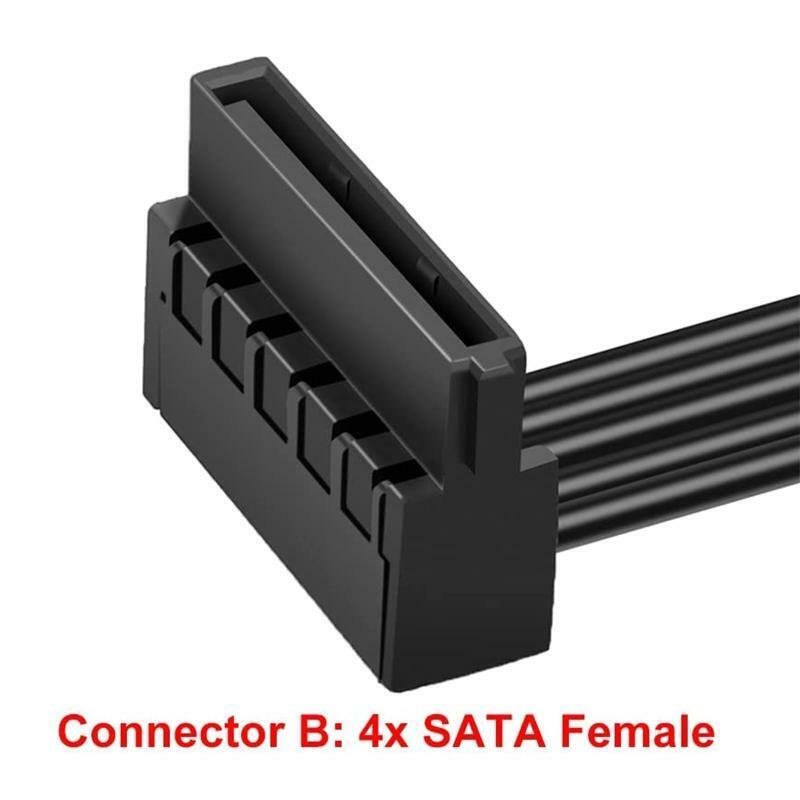 PCIE 6Pin Male 1 to 4 Sata Female Power Supply Splitter Cable for Corsair RM650X