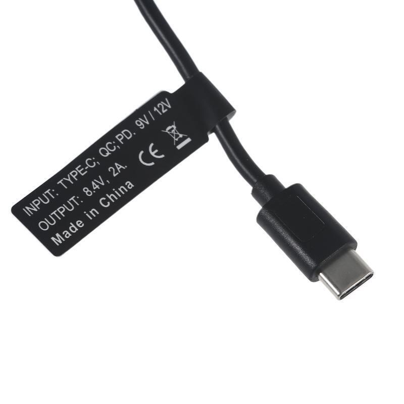 USB C 9V 12V PD to 8.4V 3.0x1.1mm Power Supply Cable for Bike LED Lamp Light