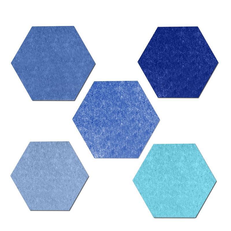 Hexagon Felt Pin Board Self Adhesive Bulletin Memo Photo Cork Boards Colorful Fo