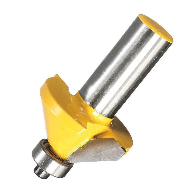 45° Chamfer & Bevel Edging Router Bit 1/2" Shank 2-1/4" Woodworking Tool New