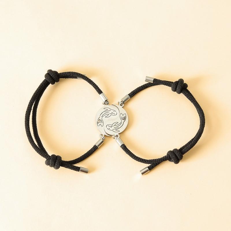 Stainless Steel Tai Chi Fish Couple Hand-pulling Adjustable Hand Rope 2-piece
