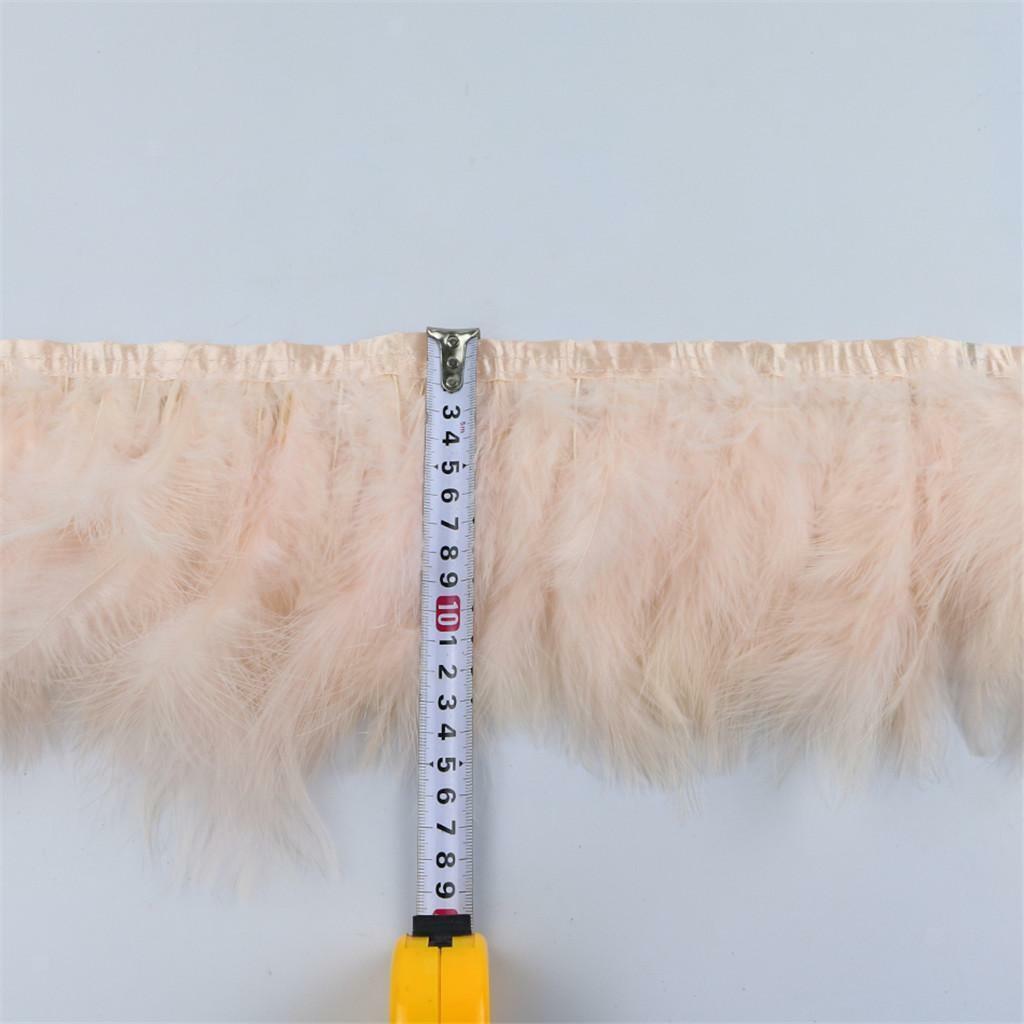 2pcs x 2m  Feather Fringe Trims Lace Ribbon Sewing Decoration Mixed