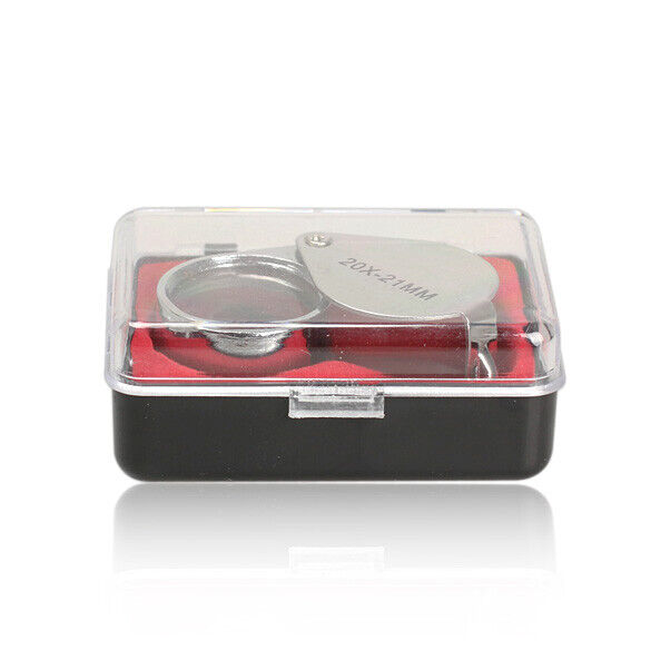 Mini 20 x 21mm Jeweler Loupe Eye Magnifier Magnifying Glass Triplet