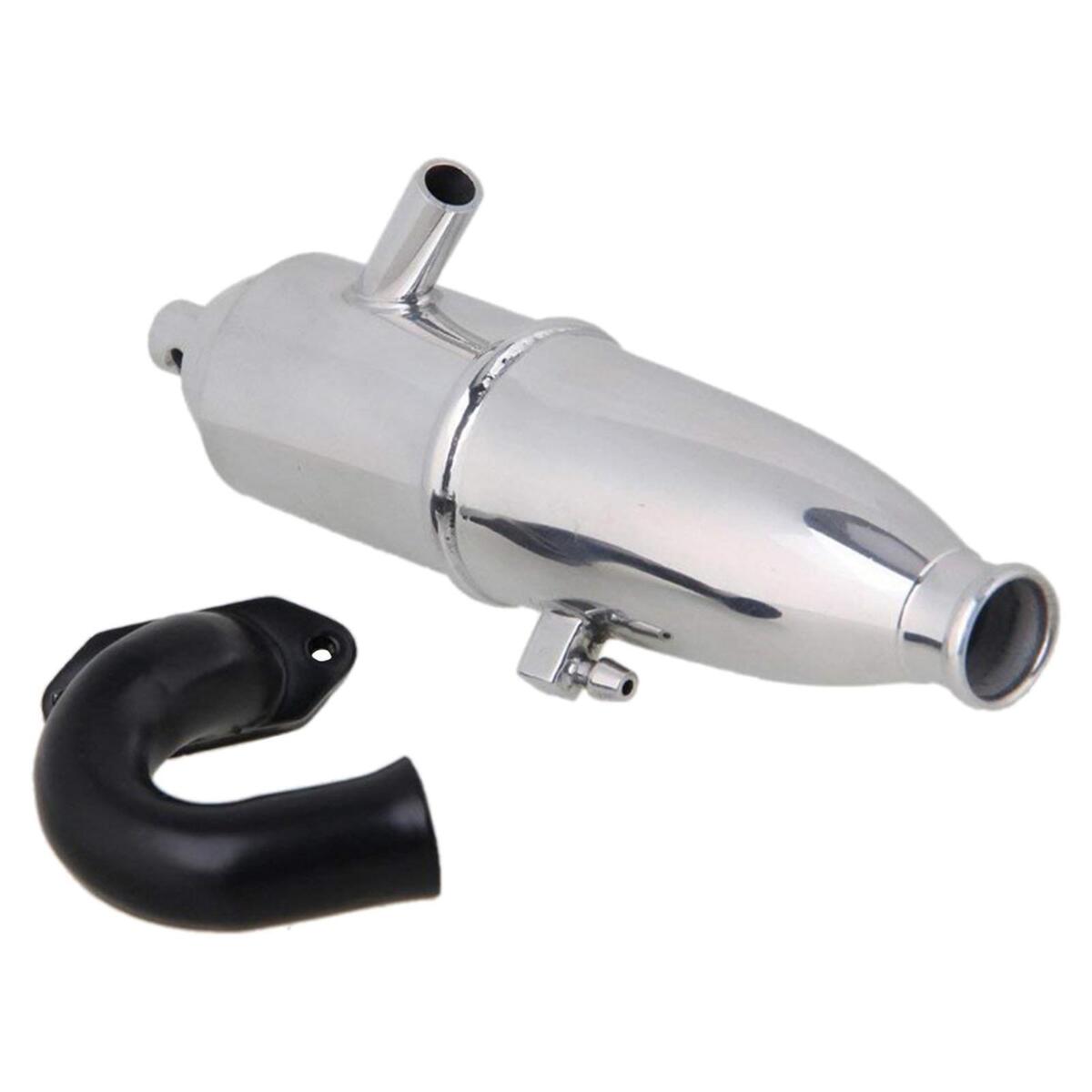 Upgrade Exhaust Pipe Tube 1/10 RC Car Truck Engine Parts with Elbow for HSP