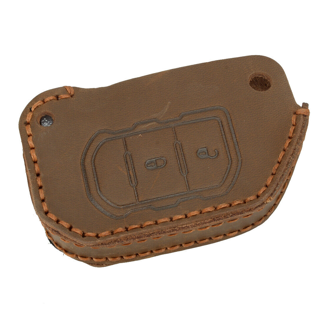 Leather Key Fob Case Chain Ring Keychain Fit For Jeep Wrangler JL Gladiator JT