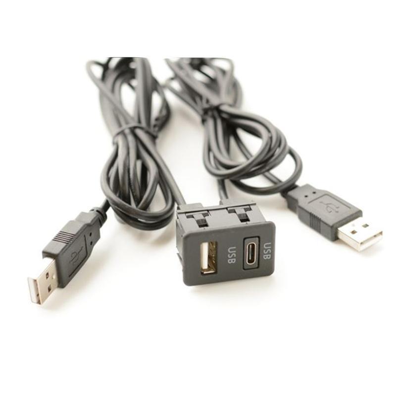 Car Dashboard Extension Cable USB Type-C Interface Charging for Cellphone
