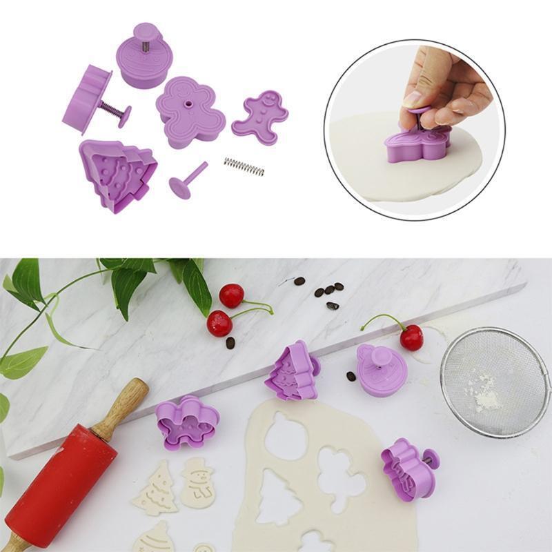 Biscuit Cutter Sets with Ejector Perfect for Easter Cookies Fruits Cookie Shaped