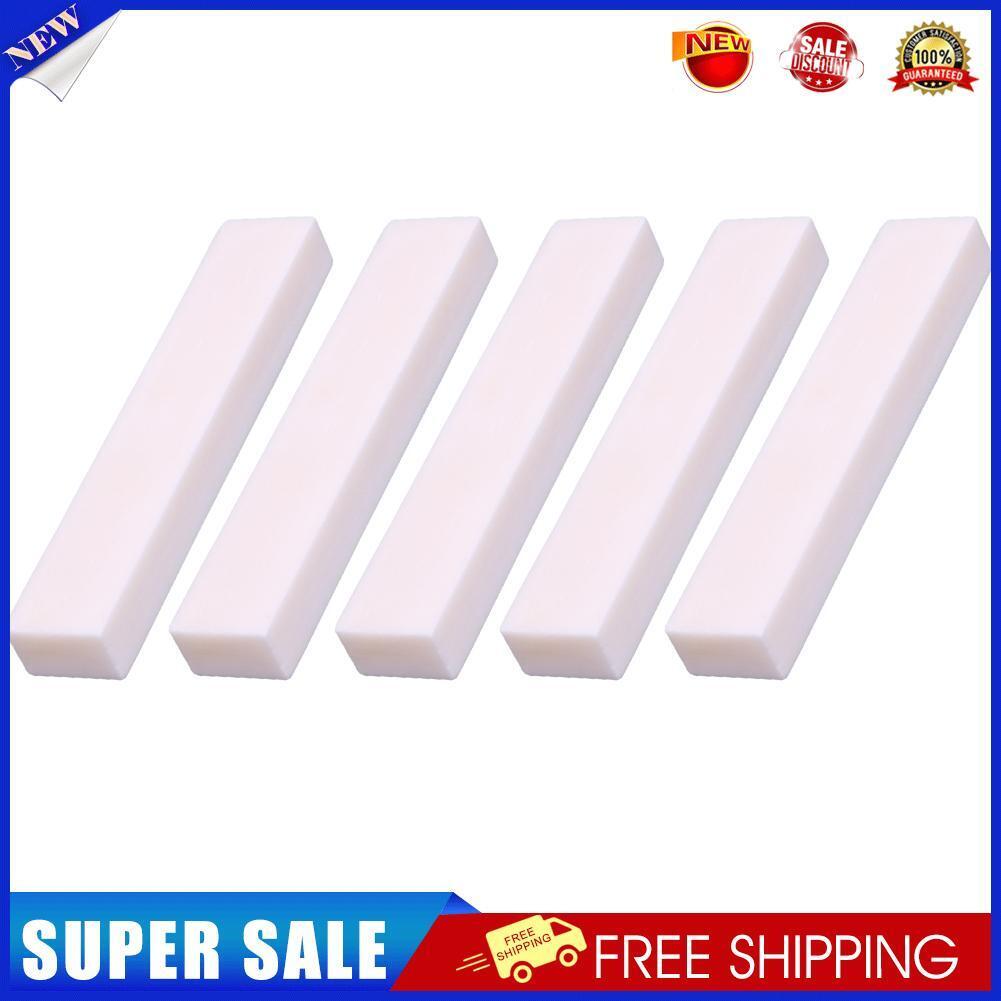 5x Guitar Bass Bridge Saddle Blank Bone Nut for Folk Classical Guitar Parts