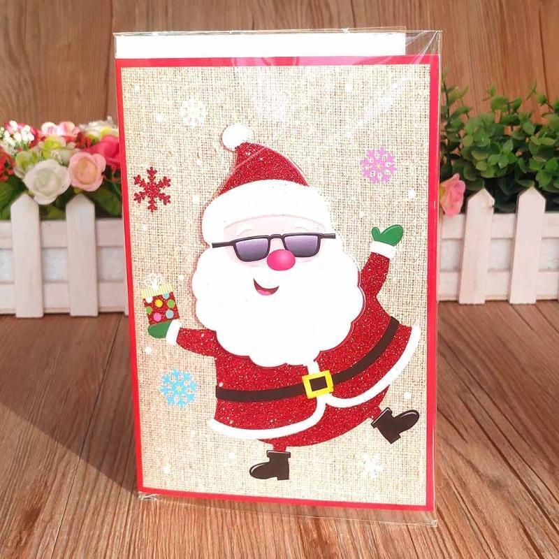 Merry Christmas Greeting Card with Music Postcards Invitations Xmas Cards Gift