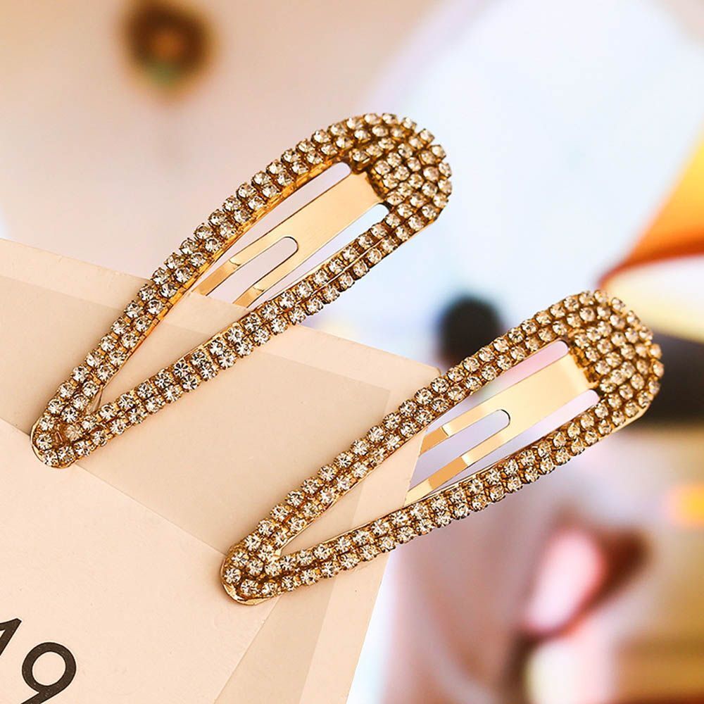 Crystal Glitter Shining Hair Pins Hair Barrette Hair Clips Snap Hairpin