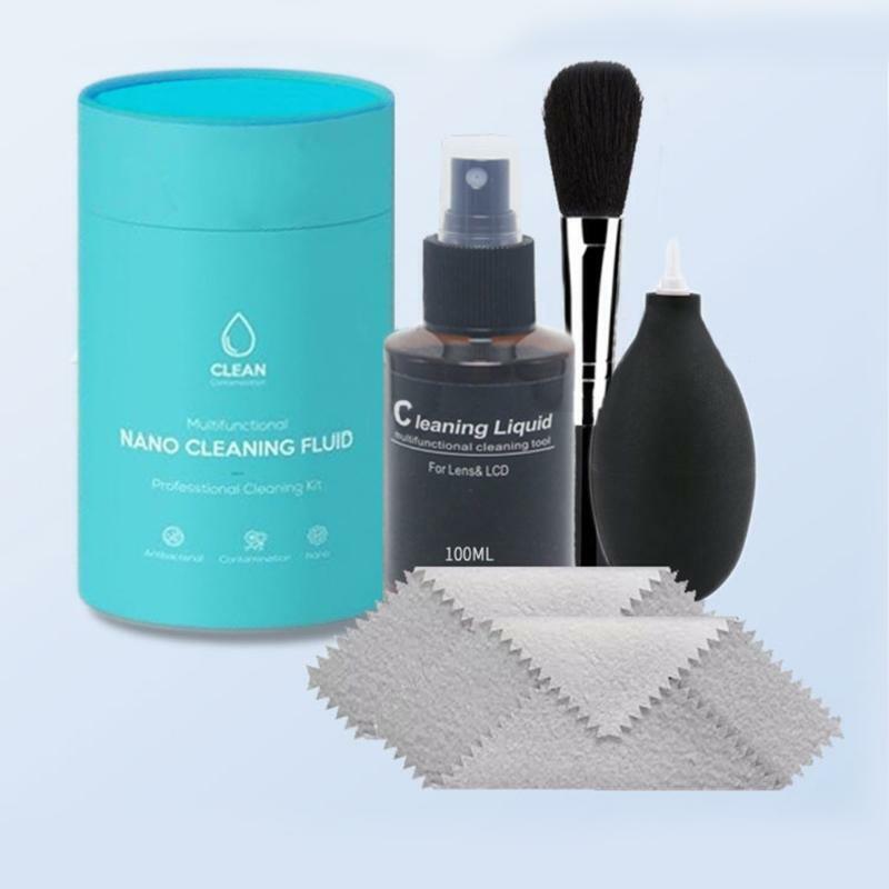 5 in 1 Professional DSLR CCD Lens Cleaning Kit with 100ml Nano Cleaning Fluid
