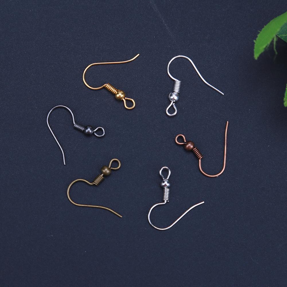 120pcs/Lot 6 Colors Earring Hook Coil Ear Wire for Jewelry Making