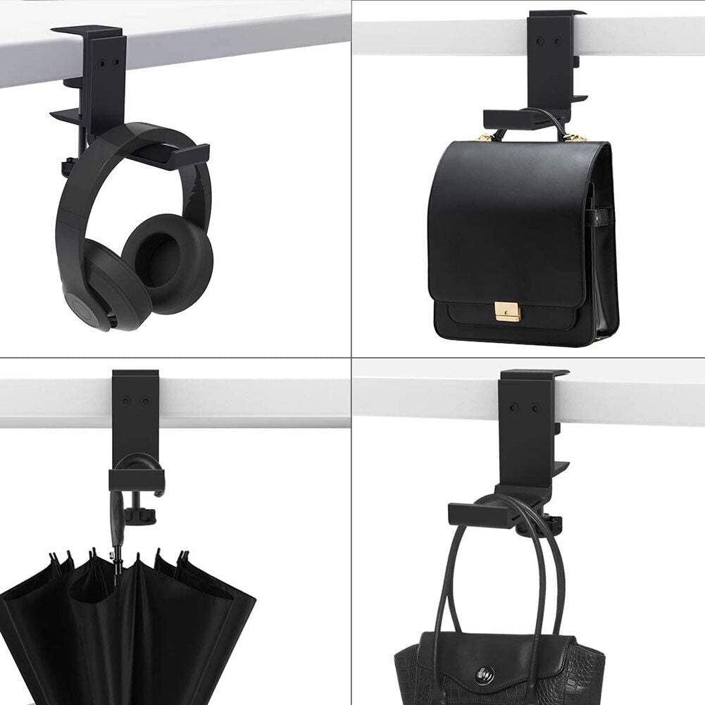 Aluminum Alloy Headset Holder Adjustable Foldable Headphone Hanger Bracket