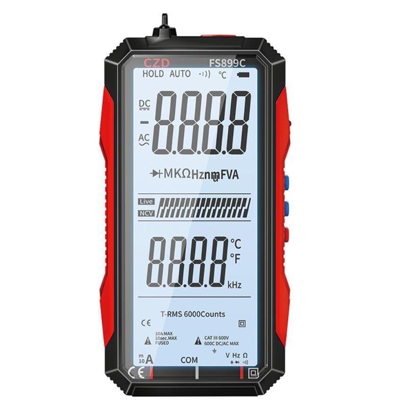 Multimeter with Large Screen 6000 Counts Voltmeter/Ohmmeter/Capacitance Temp