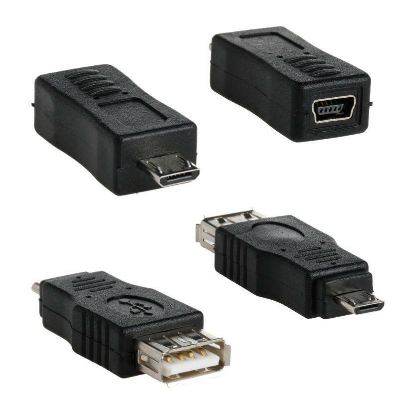 10pcs OTG 5 pin F/M mini changer adapter converter USB male to female micro USB