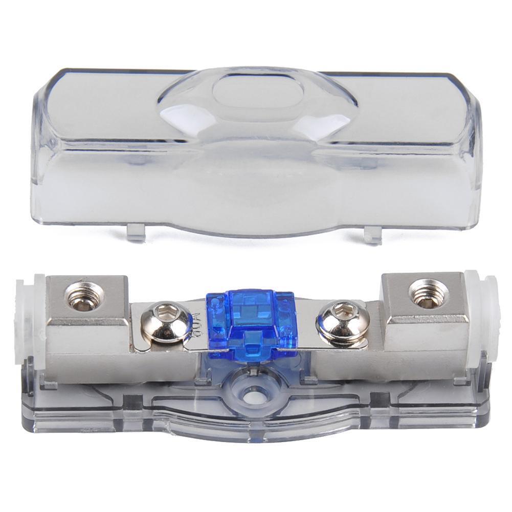 Car Audio 60 AMP Mini ANL Fuse Holder Block 4/8 GA IN 4/8 GA OUT with Fuse