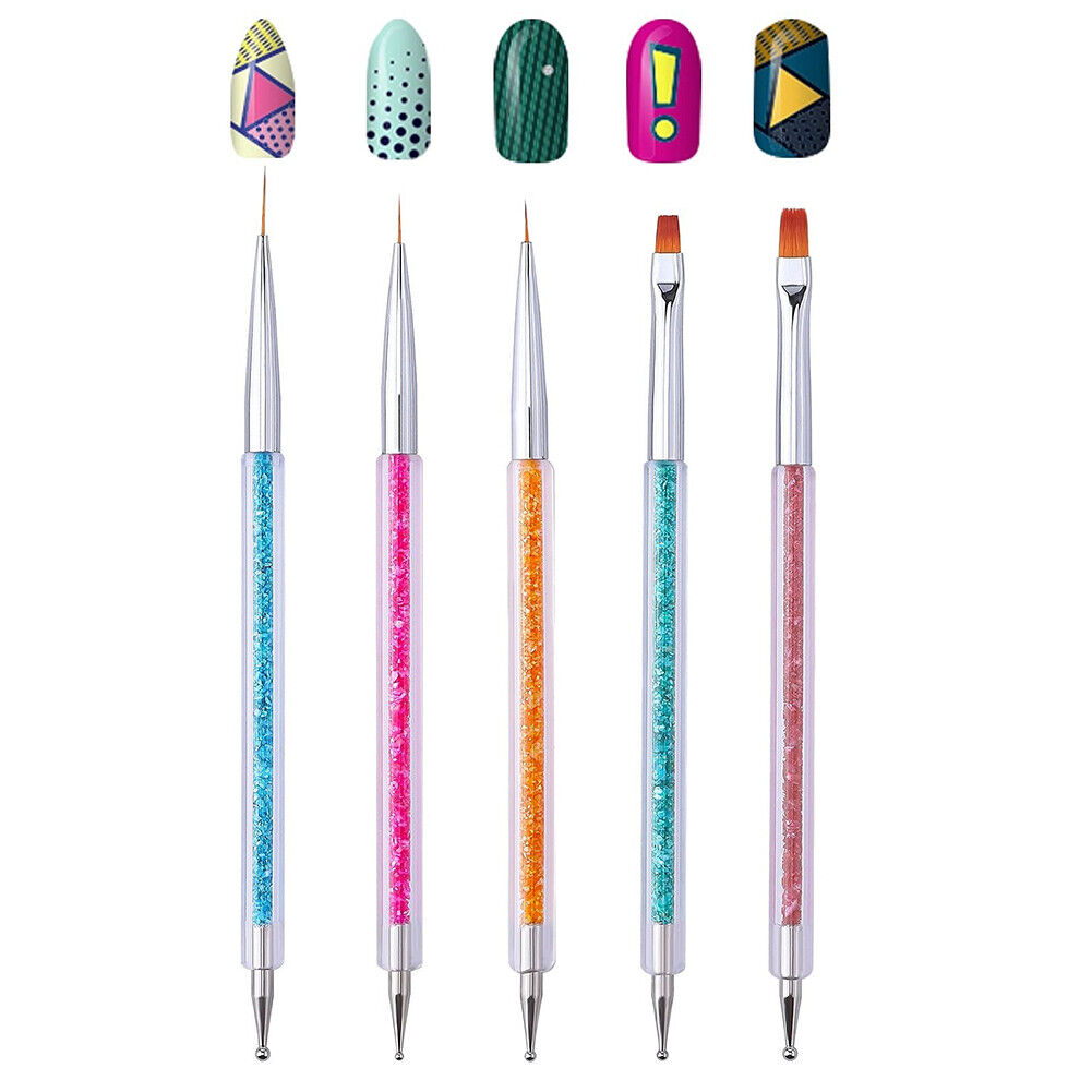 5pcs Nail Art Brush Nail Polish Lines Stripes Grid Liner DIY Manicure Pen
