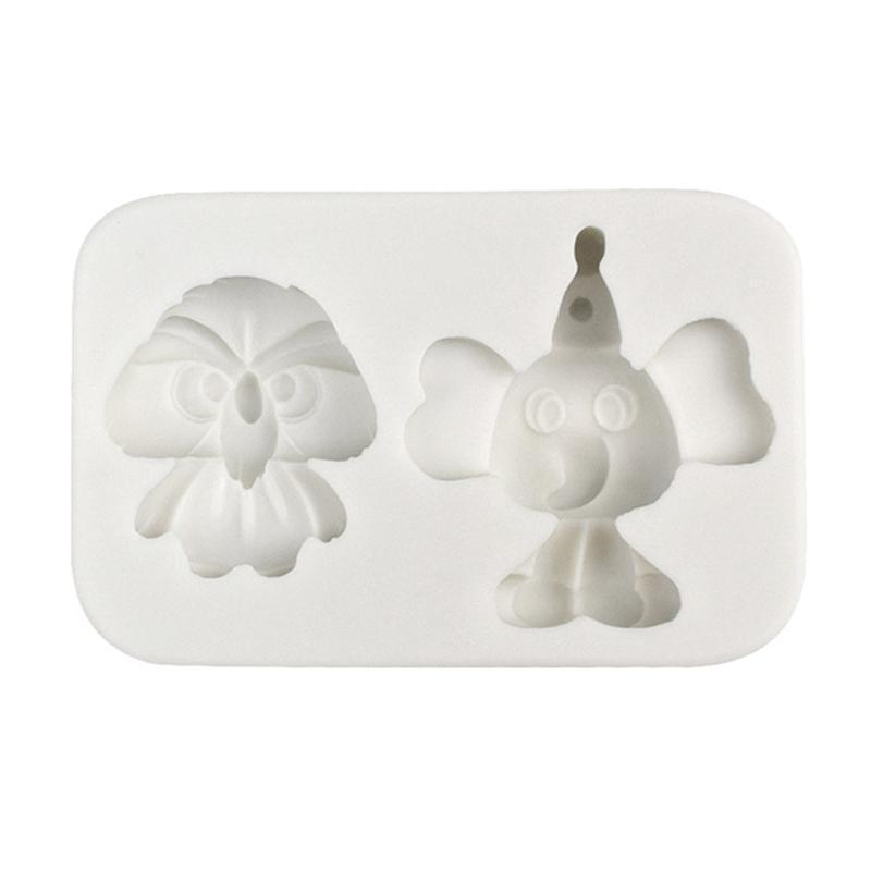 Elephant & Owl Shaped Silicone Mold Fondant Chocolate Mold DIY Baking Tool