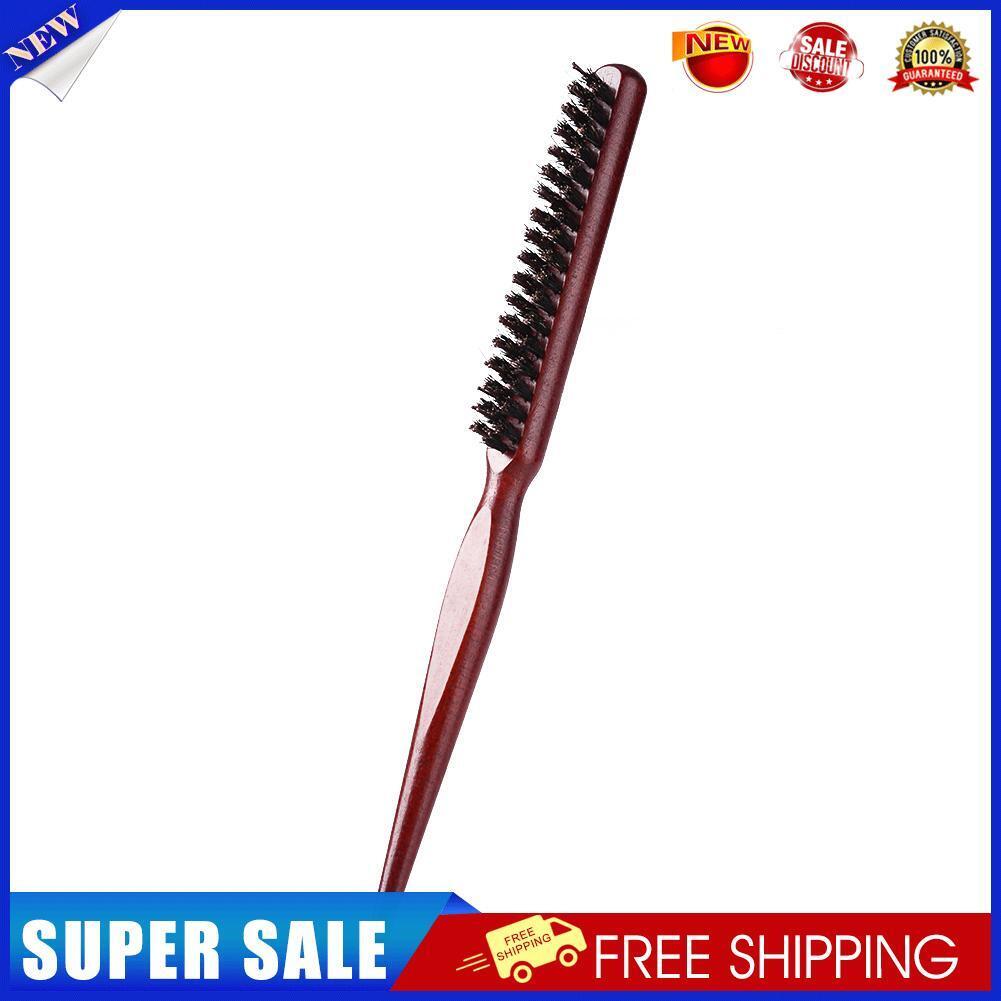Professional Barber Pig Bristles Hair Comb Rat Tail Hairbrush Dyeing Tool