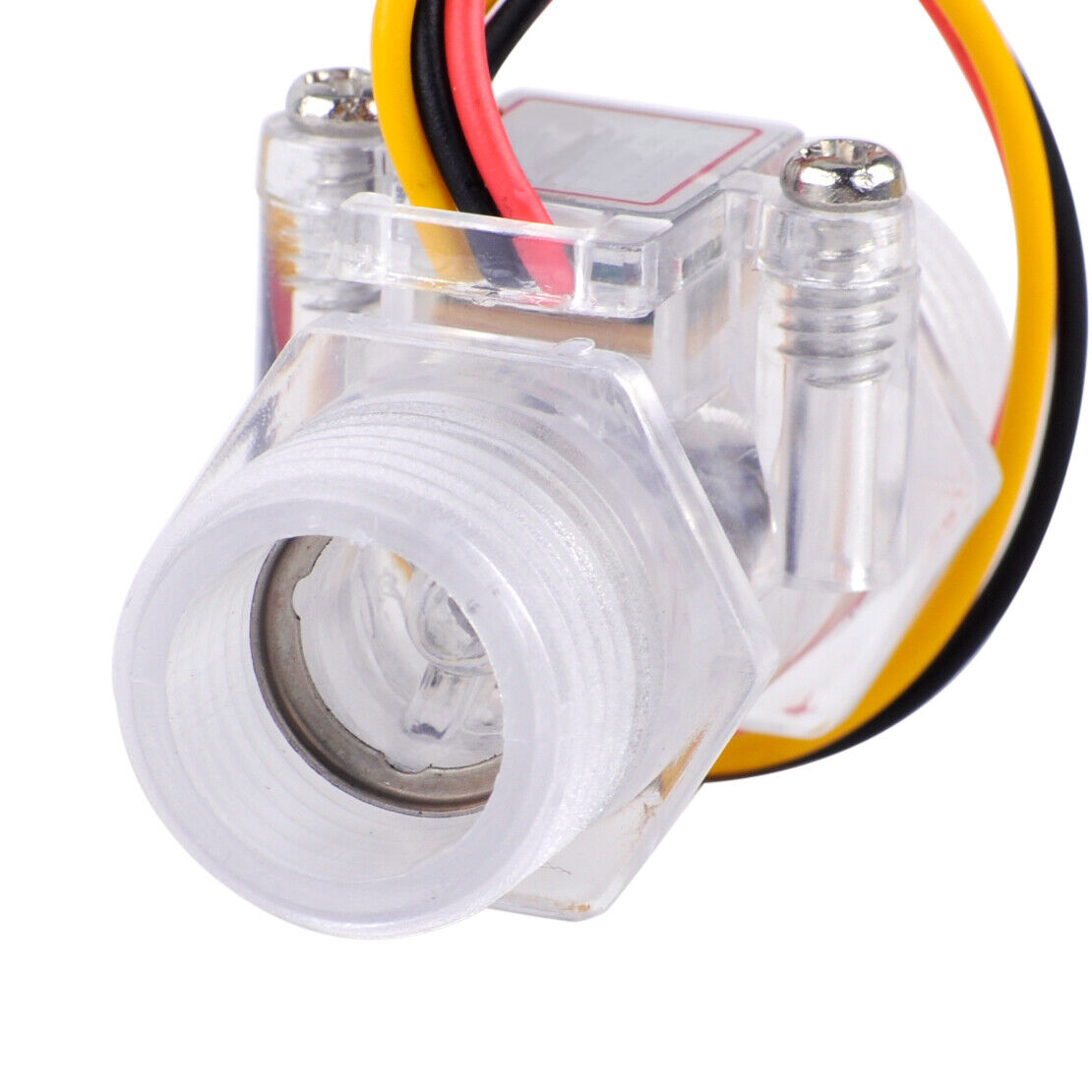 Water Flow Sensor G1/2" Fluid Flow Meter Water Control Transparent Enclosure Li