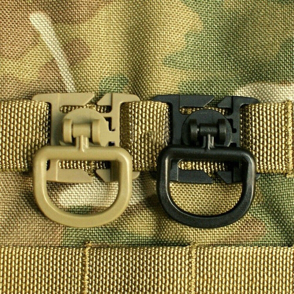 Rotatable D-ring Clips Buckle Molle Backpacks Carabiner Outdoor EDC Tool