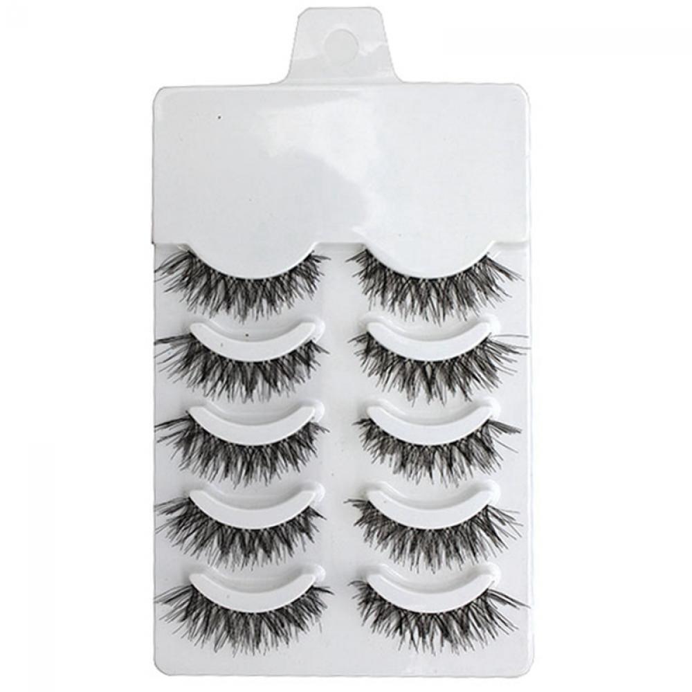 5Pairs New Handmade Cosmetic Beauty Eye Makeup Tool False Eyelashes Long Natural