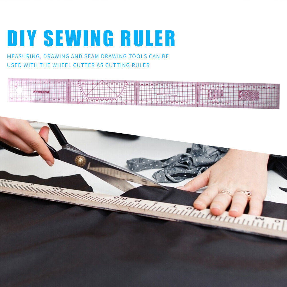Plastic Sewing Tailor Double Side Straight Ruler Yardstick Patchwork Ruler