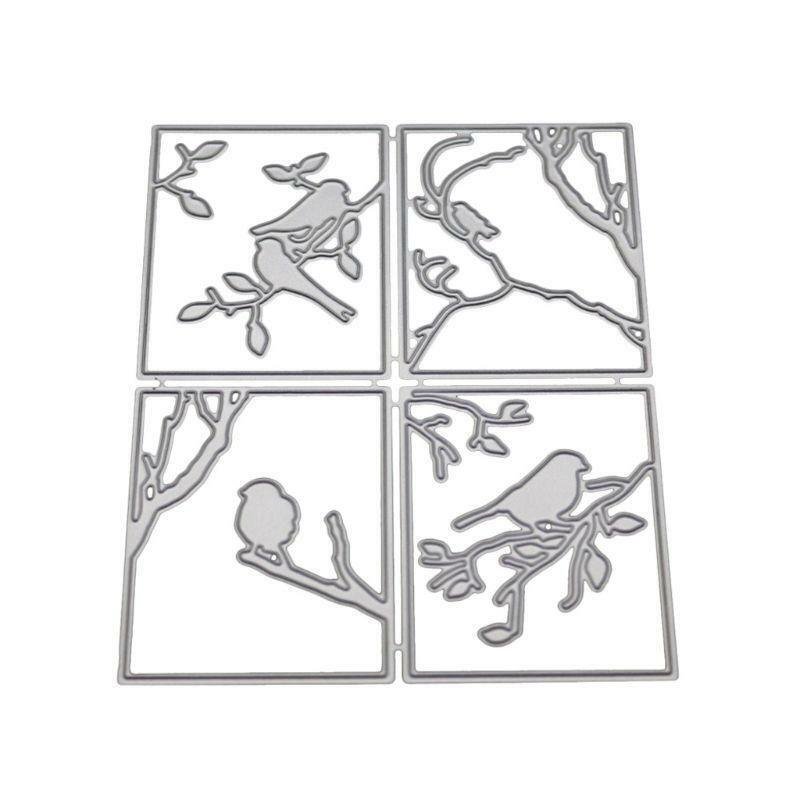 Birds on Branch Metal Cutting Dies Stencil Scrapbooking DIY Album Stamp Paper
