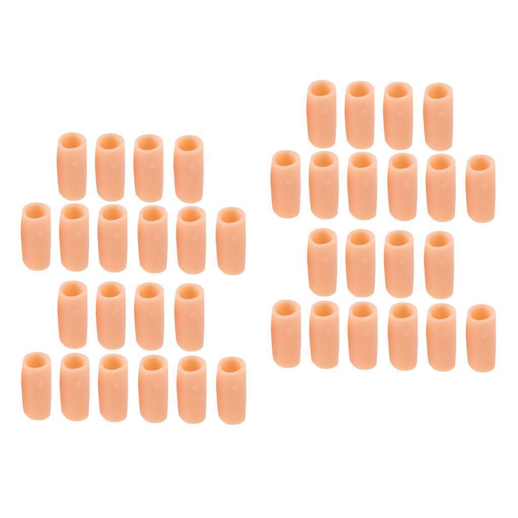 40Pcs Gel Toe Sleeves Toe Pain  Tube Caps for Hammer Toes S