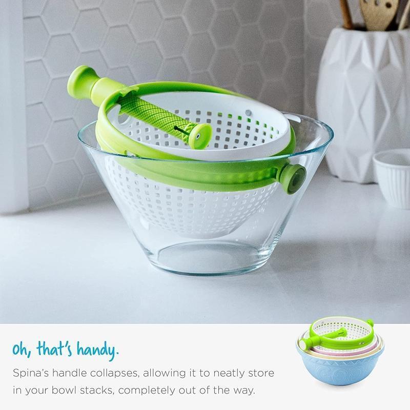 Food Grade Colander with Collapsible Handle Salad Spinner Fabulous Design Tool