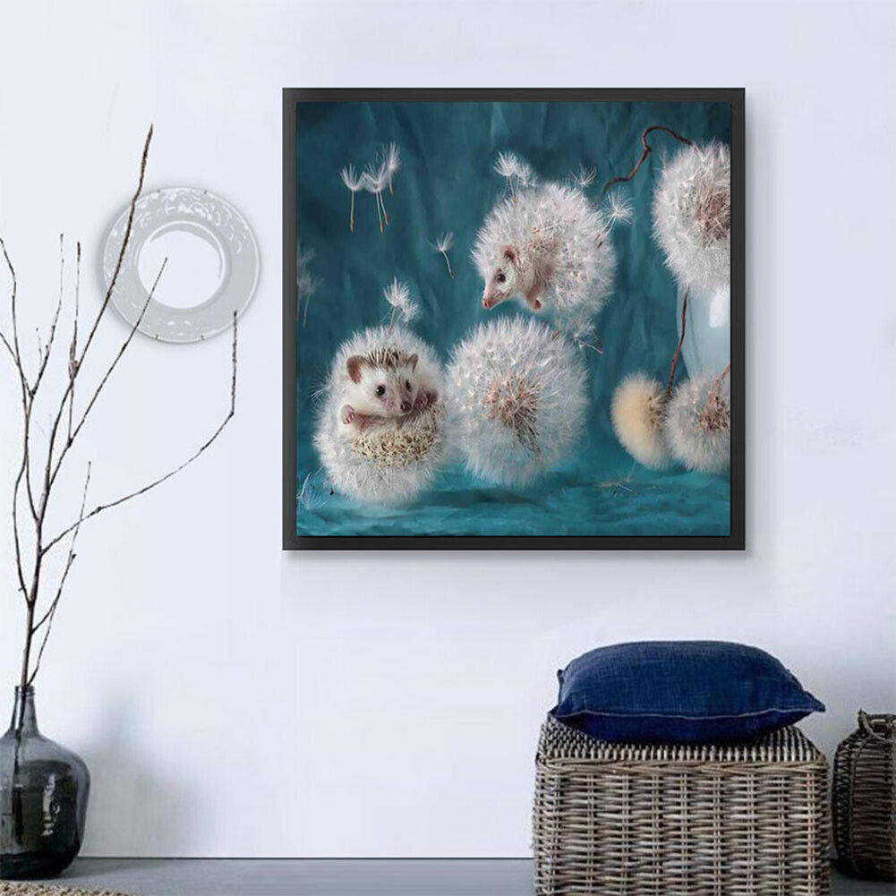 Dandelion Hedgehog 5D Full Drill DIY Diamond Painting Cross Stitch Decor