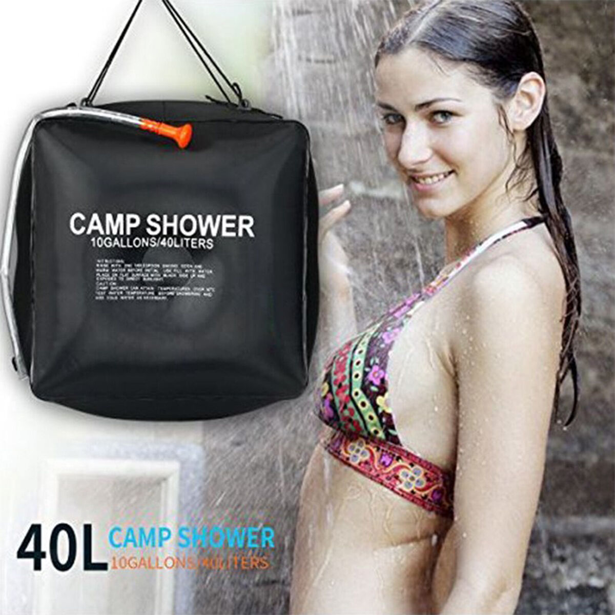 40L Outdoor Camping Solar Heated Water Bag  Showers Bag